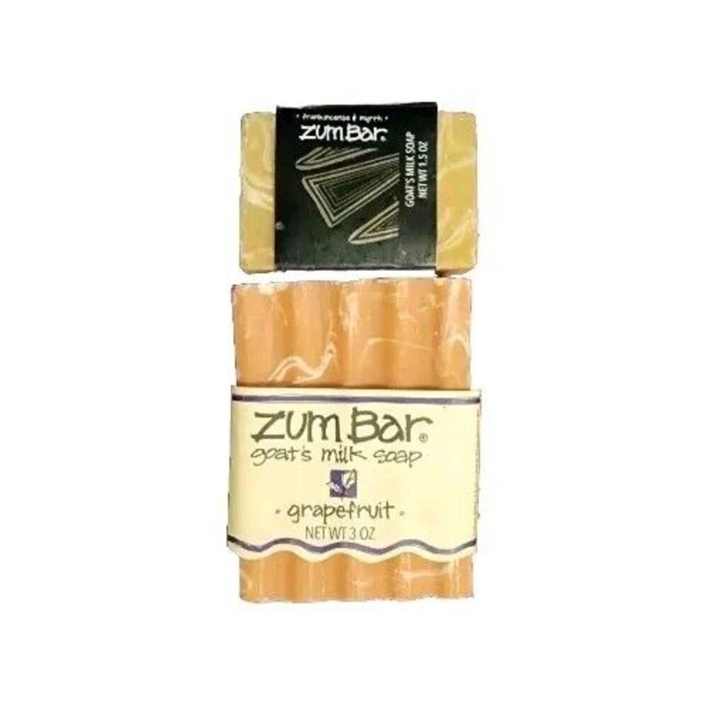 2 Pack Zumbar Goat's Milk Soap Frankincense & Myrrh  1.5oz  Grapefruit 3oz